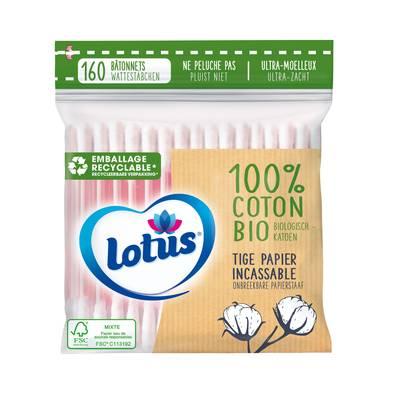 Lotus - Coton-tiges avec tiges en papier et coton Bio