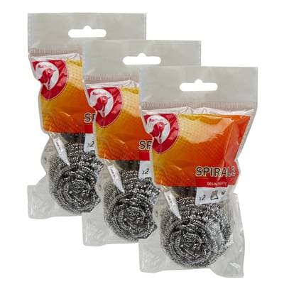 Auchan Spirales grattantes désincrustantes, Lot de 3x2 spirales