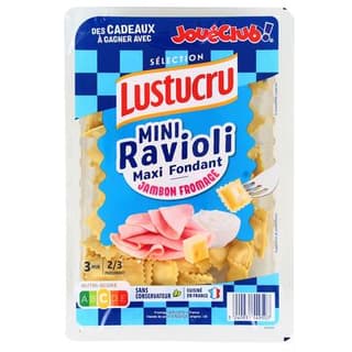 Lustucru Mini Ravioli Maxi Fondant Jambon Fromage, 280g