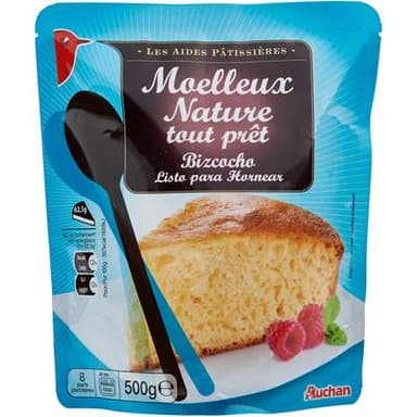 Auchan Préparation pour moelleux nature tout prêt, 500g