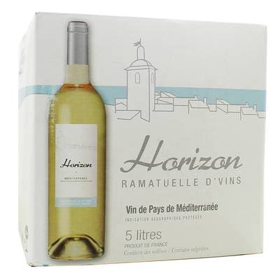 Vin de Pays de Méditerranée Blanc IGP Horizon 12°, Bag in box 5L