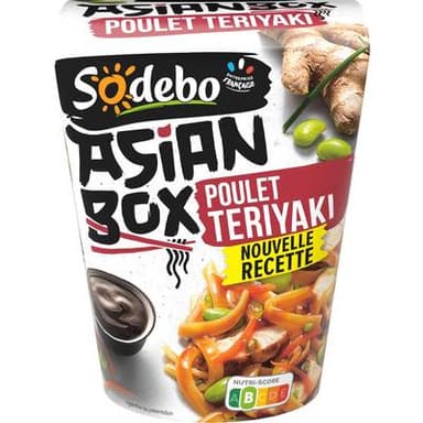 Sodebo Asian Box Poulet Teriyaki, 350g