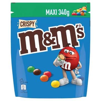 M&M'S Bonbons chocolatés Crispy au riz soufflé, 340g