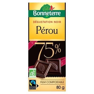 Bonneterre - Chocolat noir bio Pérou 75% de cacao