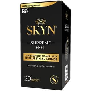 Skyn Préservatifs sans latex Skyn supreme feel, 20 préservatifs