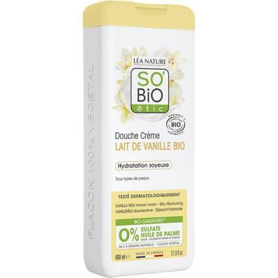 SO'BIO ETIC - Crème de douche Hydratation Soyeuse au Lait de Vanille 
