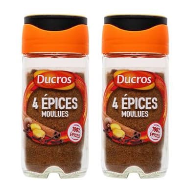 Ducros Mélange 4 épices moulues, Lot de 2x37g