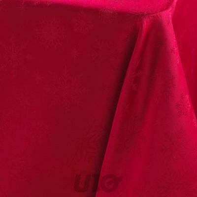 3574387233308 - Douceur D Interieur - Nappe rectangle jacquard Flocons Rouge