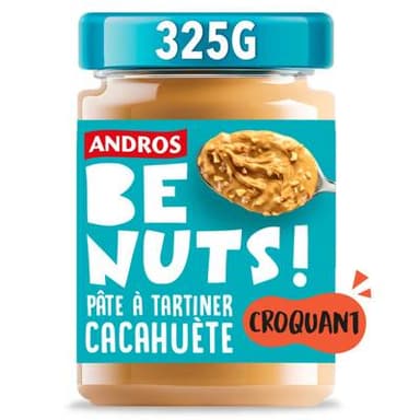 Andros Pâte à Tartiner Cacahuètes Croquantes, 325g