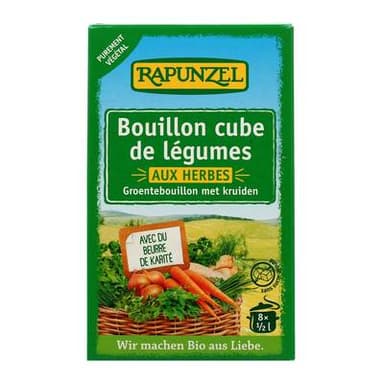 Rapunzel Bouillon de légumes bio aux herbes, 8x10.5g