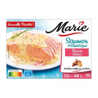 Marie Saumons sauvages du Pacifique au beurre blanc, et échalotes confites au vin blanc, 2x200g