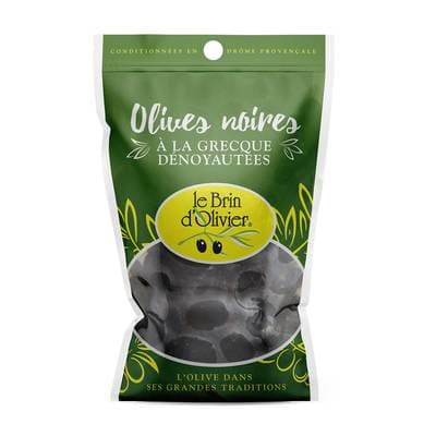 Le Brin d'Olivier Olives Noires Dénoyautées, 120g