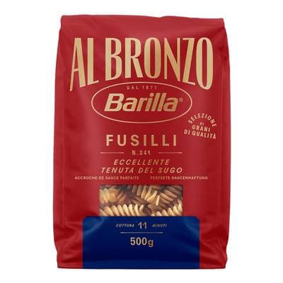 Barilla Al Bronzo Pâtes Fusilli Al Bronzo Premium, 500g