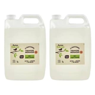Auchan Better Life Vinaigre ménager Ecocert, Lot de 2x5L