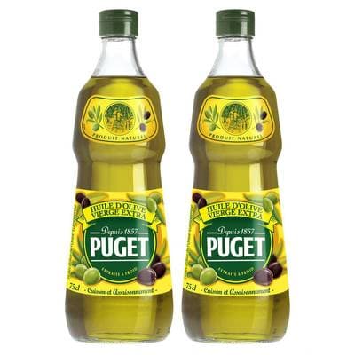 Puget Huile d'Olive Vierge Extra, Lot de 2x75cl
