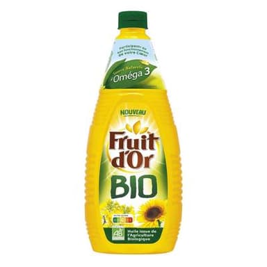 Fruit d'Or Mélange d'huile de tournesol et de colza Bio, 1L