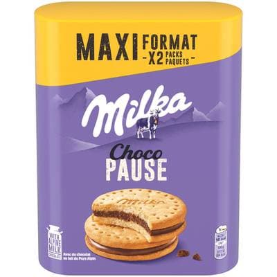 Milka Biscuits fourrés au chocolat au lait Choco Pause, 2x260g