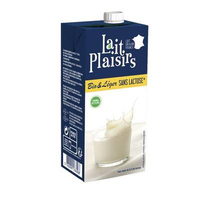 Lait Plaisirs - Lait sans lactose Bio 1/2 écrémé
