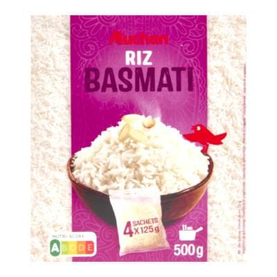 Auchan Riz basmati sachets cuisson, 4x125g