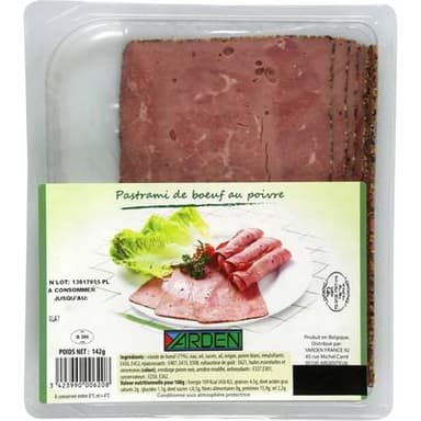 Yarden Pastrami de boeuf au poivre, 142g