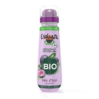 Ushuaïa Déodorant spray compressé 48H Baie d'Açai Bio, 75ml