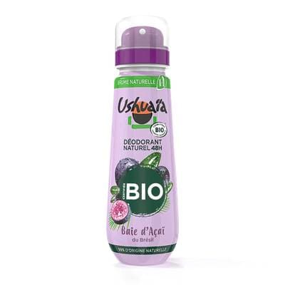 Ushuaïa Déodorant spray compressé 48H Baie d'Açai Bio, 75ml