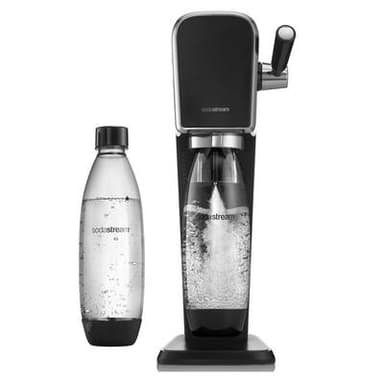 Sodastream Fontaine à eau gazeuse noire ART +1 cylindre + 2 bouteilles