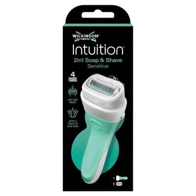 Wilkinson Rasoir Sensitive Avec Savon 2 en 1 Intuition, 1 rasoir