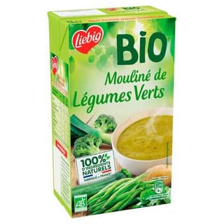Liebig Mouliné de Légumes Verts Bio Soupe liquide en brique familiale, 1L