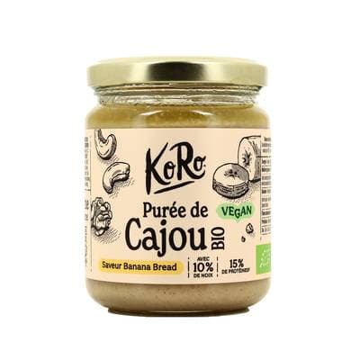 Koro Purée de cajou saveur banana bread Bio, 250g