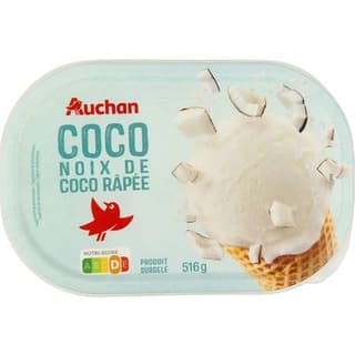 Auchan Glace à la noix de coco, 516g