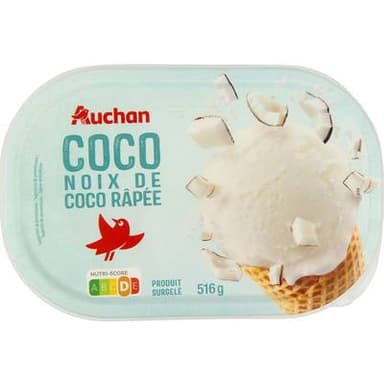 Auchan Glace à la noix de coco, 516g