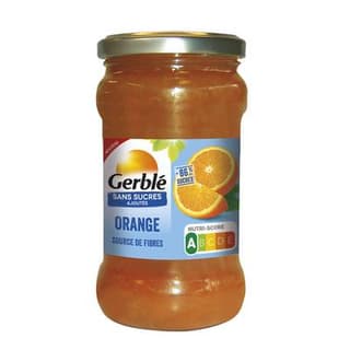 Gerblé Sans Sucres Ajoutés Orange à tartiner sans sucres ajoutés -86% de sucres en moins, 320g