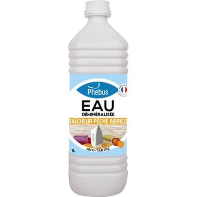 Phébus Eau déminéralisée pêche-abricot, 1L