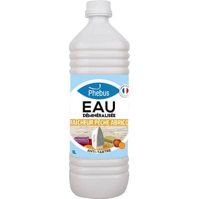Phébus Eau déminéralisée pêche-abricot, 1L