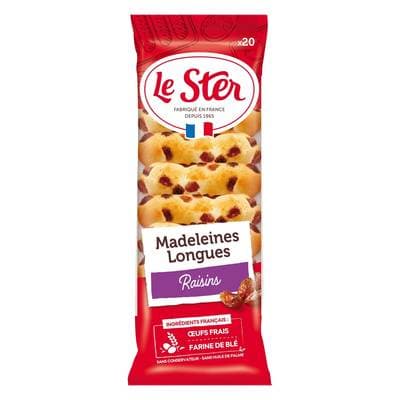 Le Ster Madeleines longues aux raisins x20, 250g