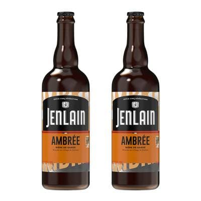 Jenlain Bière ambrée 7.5°, Lot de 2x75cl