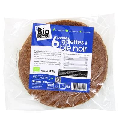 Biobleud Galettes de Blé Noir Bio, 6x60g