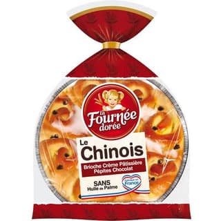 La Fournée Dorée Chinois à la crème pâtissière et pépites de chocolat, 500g