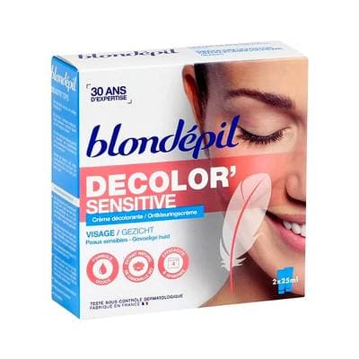 Blondepil Crème Douce Peau Sensible Visage et Corps, 2x25ml