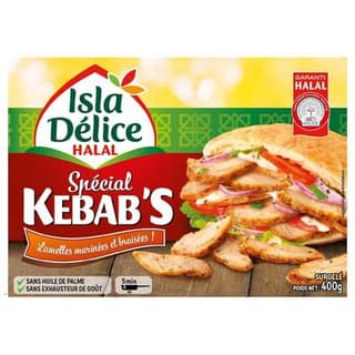 Isla Délice Lamelles marinées et braisées Spécial Kebab's - Halal, 400g