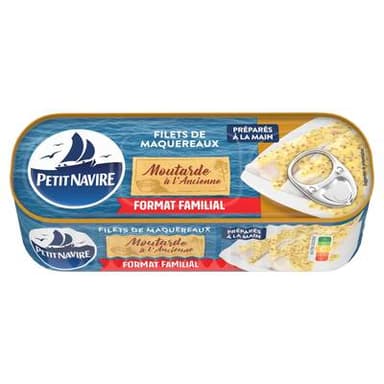 Petit Navire Filets de Maquereaux à la Moutarde à l'Ancienne, 225g