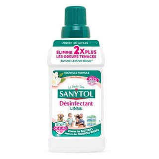 Sanytol Désinfectant Linge Anti-Odeurs Parfum Fleurs Blanches, 500ml