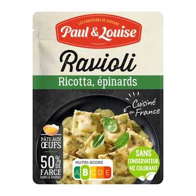 Paul & Louise Ravioli Ricotta Epinards, 300g