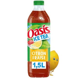 Oasis Thé glacé saveur citron fraise, 1,5L