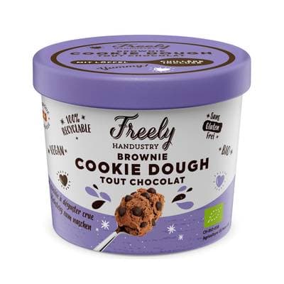 Freely Handustry Pâte à cookie crue tout chocolat bio, 90g