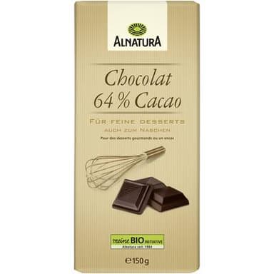 Alnatura Chocolat dessert 64% Cacao bio, 150g