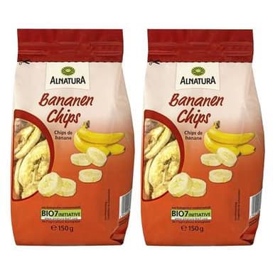 Alnatura Chips de banane bio, Lot de 2x150g