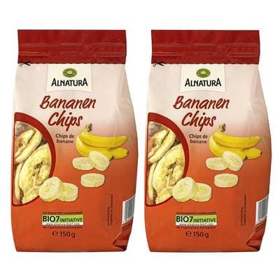 Alnatura Chips de banane bio, Lot de 2x150g