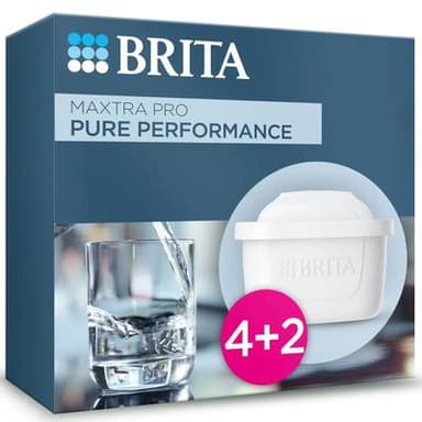 BRITA 4 Cartouches filtrantes MAXTRA Pro Pure Performance, 6  cartouches
